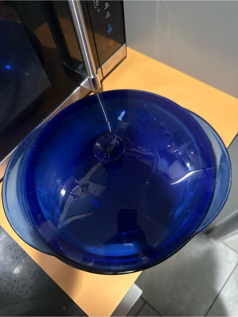 Anchor Hocking Cobalt Blue Glass Covered Casserole